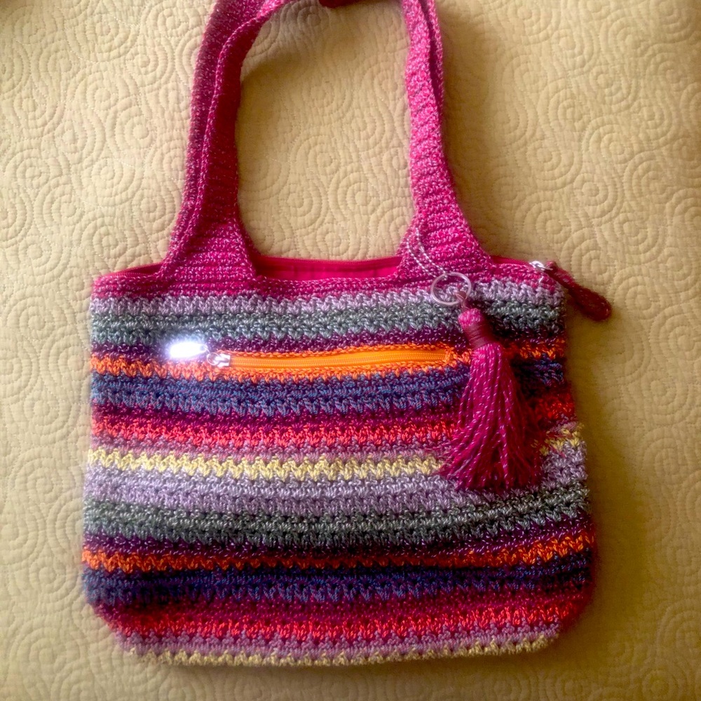 The Sak crochet style colorful purse